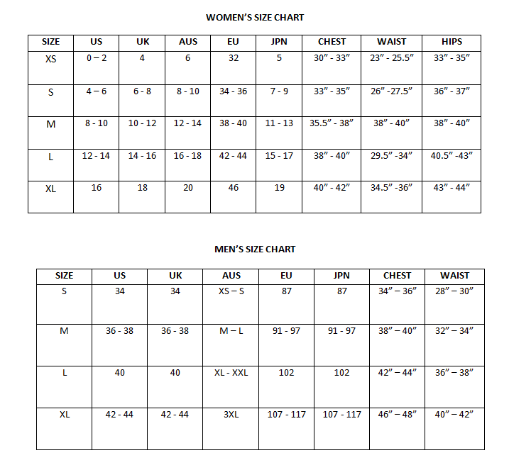 Calvin Klein Xl Size Chart